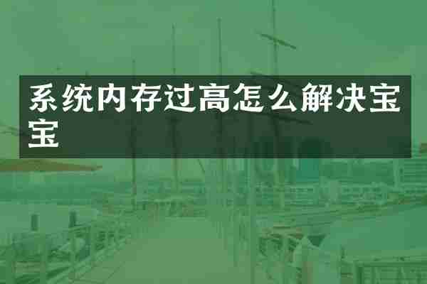系统内存过高怎么解决宝宝