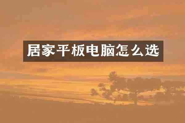 居家平板电脑怎么选