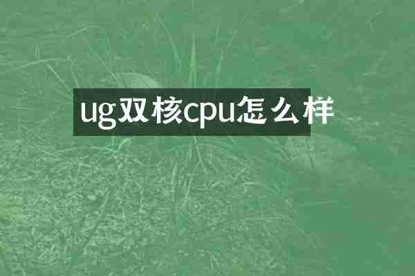 ug双核cpu怎么样