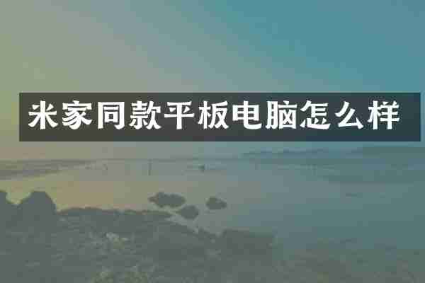 米家同款平板电脑怎么样