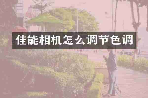 佳能相机怎么调节色调