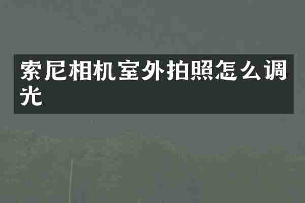 相机室外拍照怎么调光