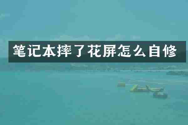 笔记本摔了花屏怎么自修