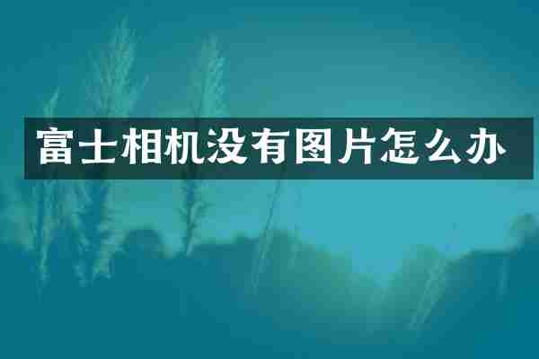 富士相机没有图片怎么办