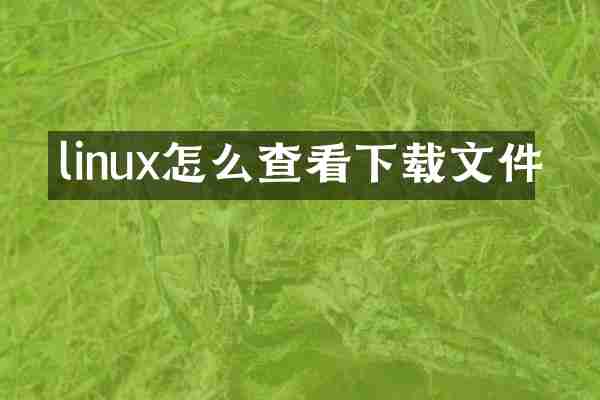 linux怎么查看下载文件