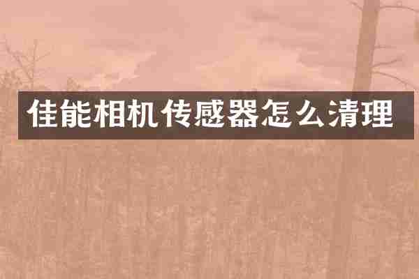 佳能相机传感器怎么清理