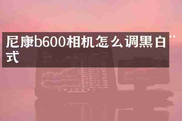 尼康b600相机怎么调黑白模式