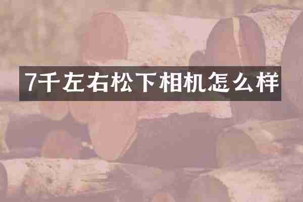 7千左右相机怎么样