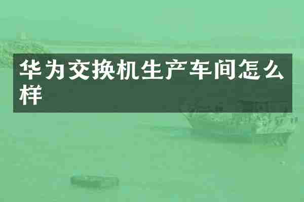 华为交换机生产车间怎么样