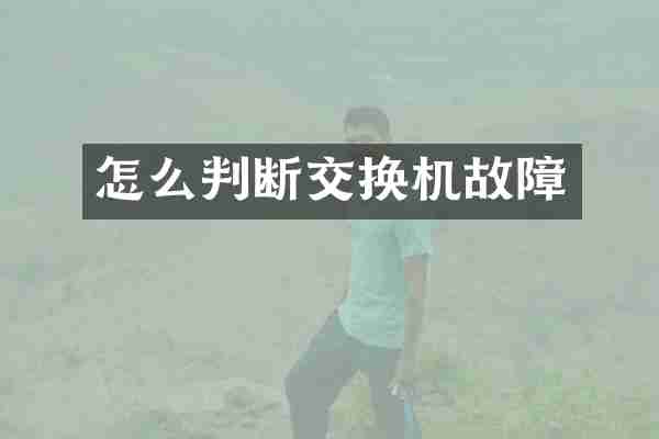 怎么判断交换机故障