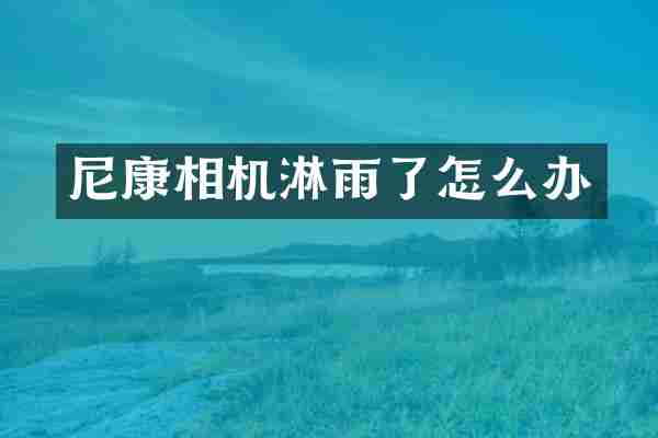 尼康相机淋雨了怎么办