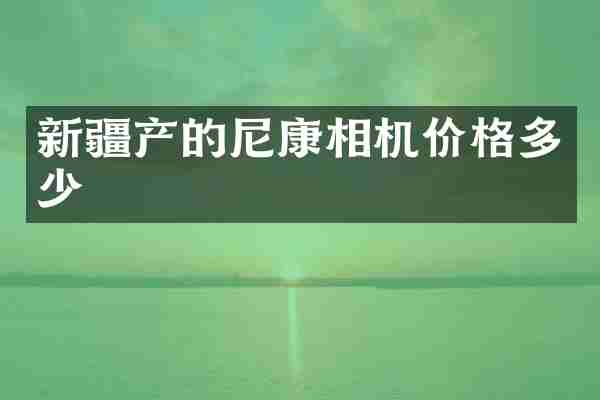 新疆产的尼康相机价格多少