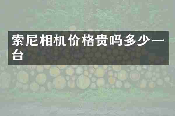 相机价格贵吗多少一台