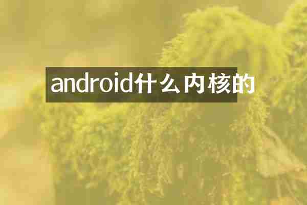 android什么内核的
