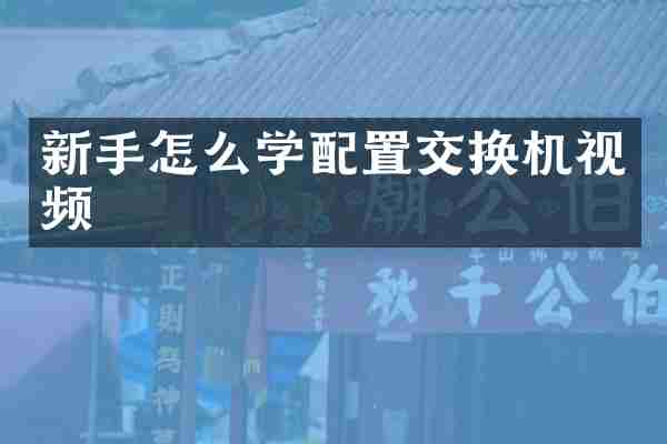 新手怎么学配置交换机视频