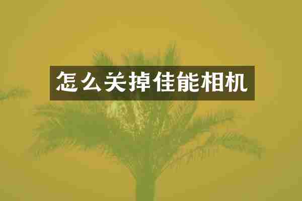 怎么关掉佳能相机