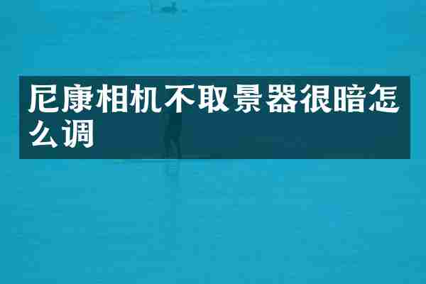 尼康相机不取景器很暗怎么调
