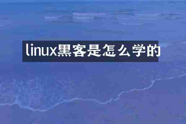 linux黑客是怎么学的
