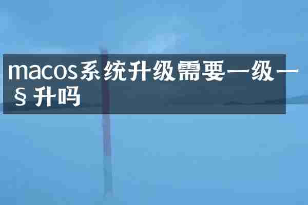 macos系统升级需要一级一级升吗