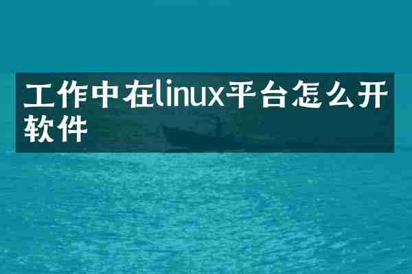 工作中在linux平台怎么开发软件