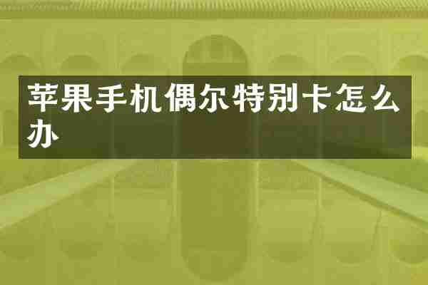 苹果手机偶尔特别卡怎么办