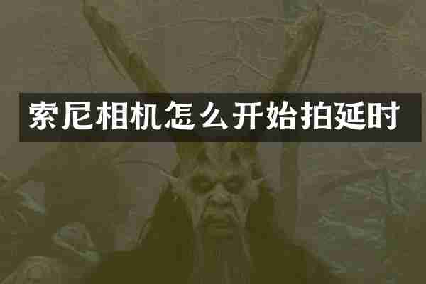 相机怎么开始拍延时