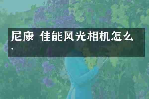 尼康 佳能风光相机怎么样