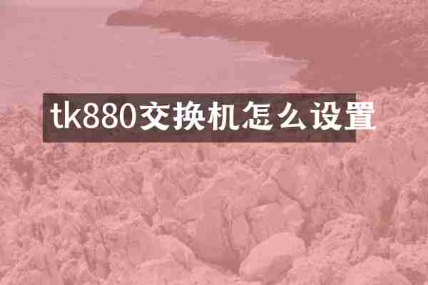 tk880交换机怎么设置