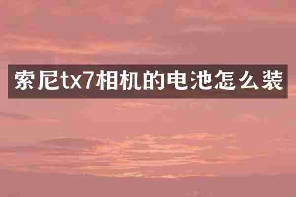 tx7相机的电池怎么装