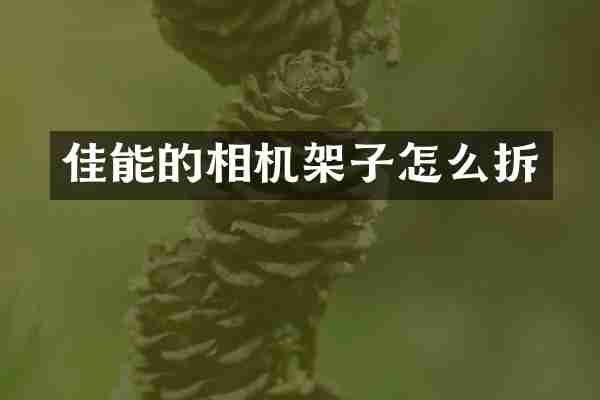 佳能的相机架子怎么拆