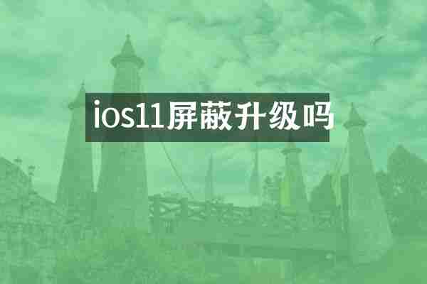ios11屏蔽升级吗