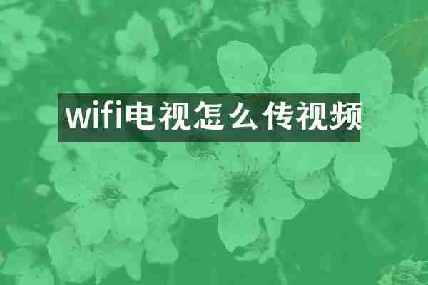 wifi电视怎么传视频