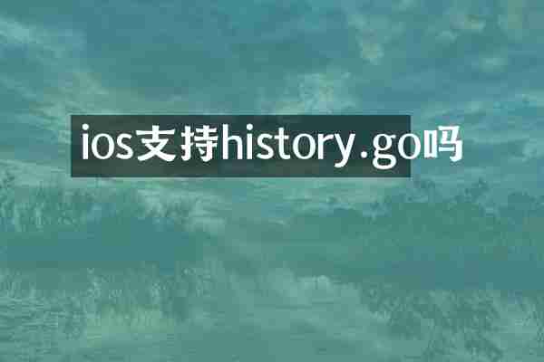 ios支持history.go吗