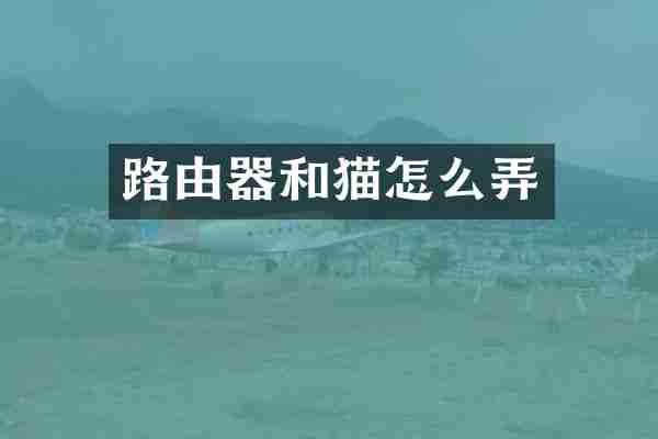 路由器和猫怎么弄