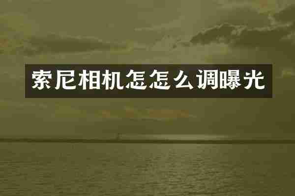 相机怎怎么调曝光