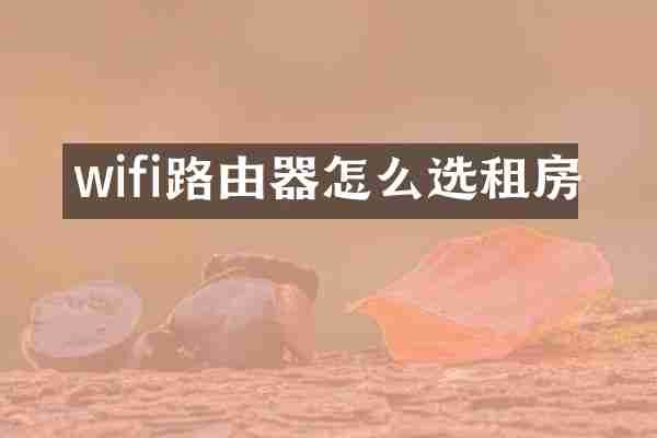 wifi路由器怎么选租房