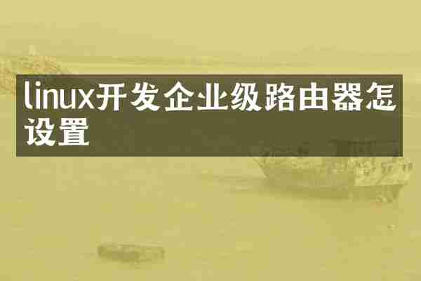 linux开发企业级路由器怎么设置