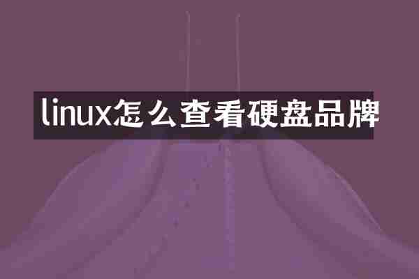 linux怎么查看硬盘品牌