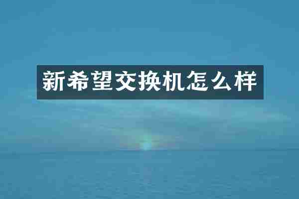 新希望交换机怎么样