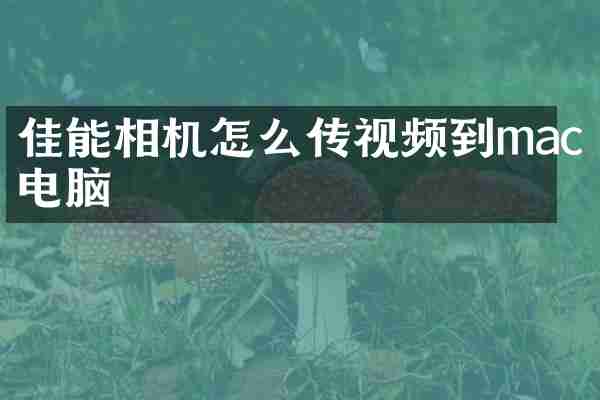 佳能相机怎么传视频到mac电脑