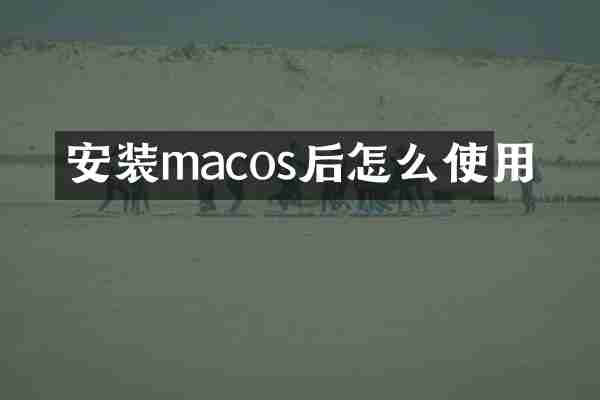 安装macos后怎么使用