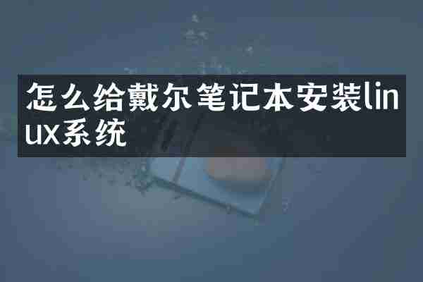 怎么给戴尔笔记本安装linux系统