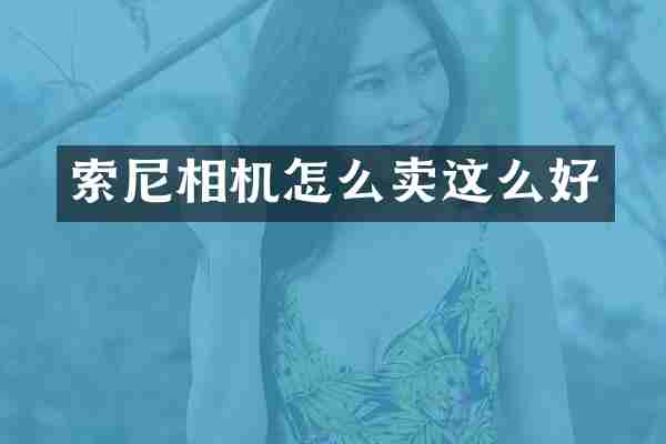 相机怎么卖这么好