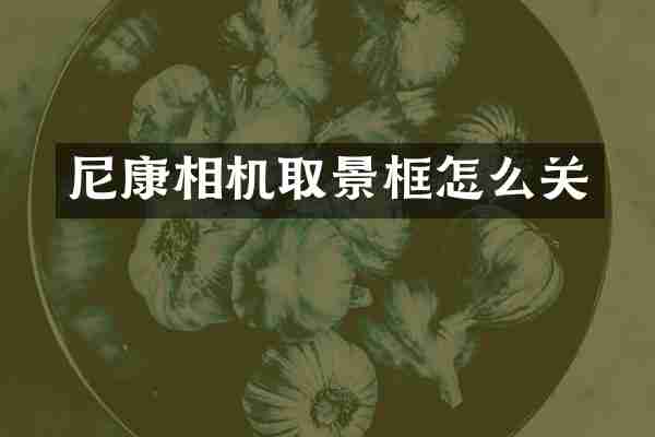 尼康相机取景框怎么关