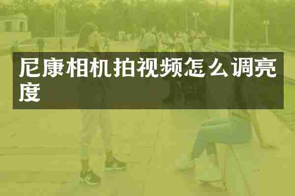 尼康相机拍视频怎么调亮度