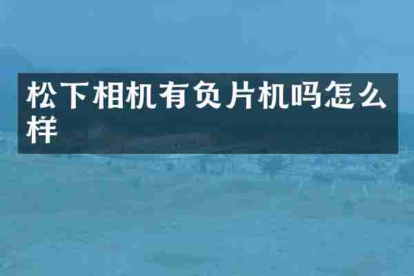 相机有负片机吗怎么样
