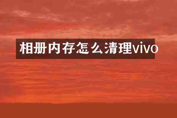 相册内存怎么清理vivo