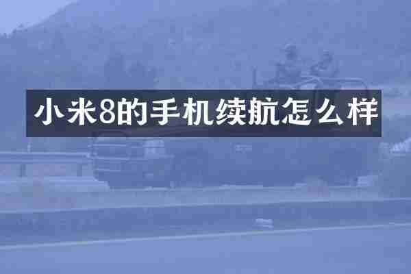 小米8的手机续航怎么样