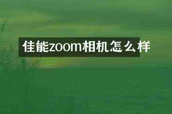 佳能zoom相机怎么样
