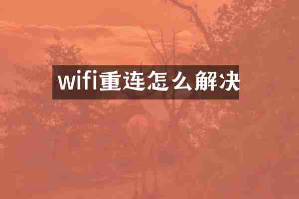 wifi重连怎么解决